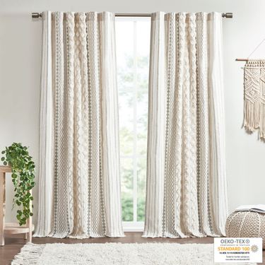 Imani Tailored Curtain Panel Light Almond 50 x 84Image