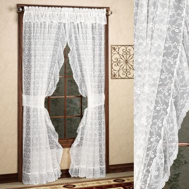 Bridal Lace Ruffled Curtain PairImage