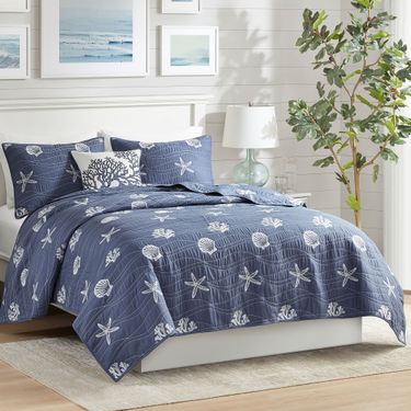Seaside Coverlet Bed Set NavyImage
