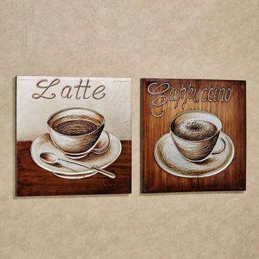 Perfect Blend Coffee Canvas Wall Art Multi Metallic Set of TwoImage