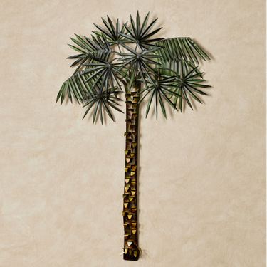 Paradise Palm Tree Tropical Wall Art GreenImage