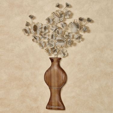 Oralie Orchids in Vase Wall Art GoldImage