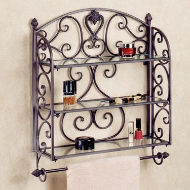 Aldabella Tuscan Slate Wall Shelf Towel BarImage