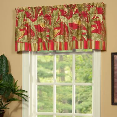 Captiva Tailored Valance Dark Red 72 x 16Image