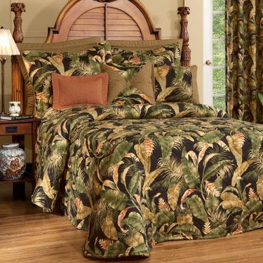 La Selva Tropical Bedspread BlackImage