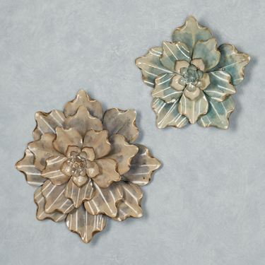 Fragrant Blooms Floral Wall Art Blue Set of TwoImage