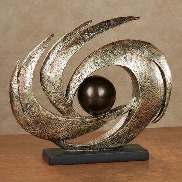 Earths Motion Table Sculpture Aged GoldImage