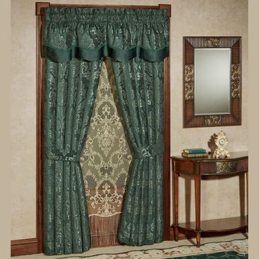 Camelot Scalloped Valance Emerald Green 72 x 20Image
