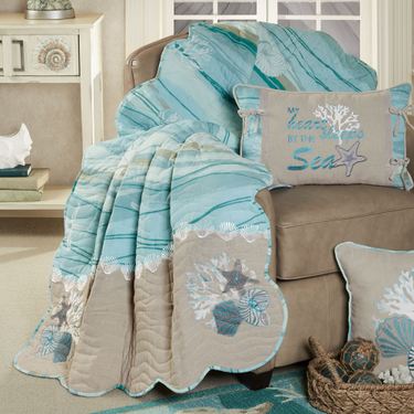 Seaview II Throw Blanket Light Blue 50 x 70Image