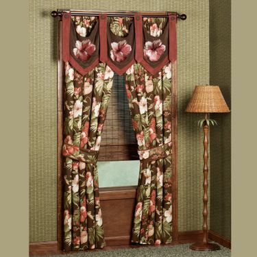 Cabana Tab Epaulet Valance Cocoa 54 x 22Image