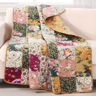 Antique Chic Throw Blanket Multi Warm 50 x 60Image