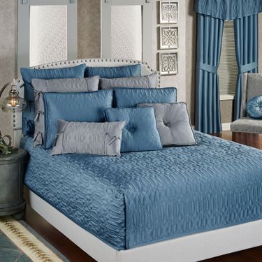 Oxford Classics Mini Coverlet Set Blue ShadowImage