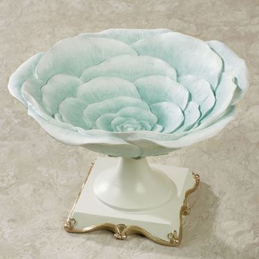 Rose Bloom Decorative Centerpiece Bowl BlueImage