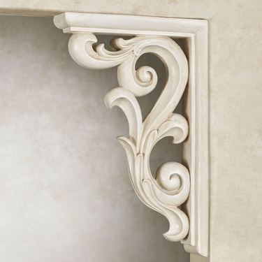 Astrella Corbel Brackets Antique White PairImage