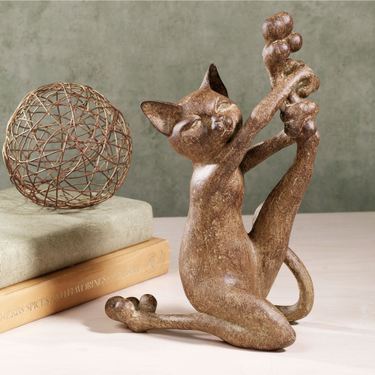 Sassy Cat Table Sculpture BronzeImage