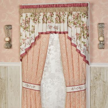 Daydream Tailored Curtain Pair Rose 84 x 84Image
