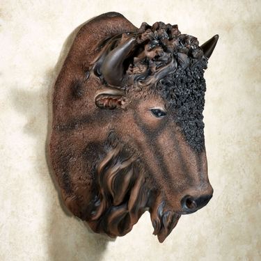 Buffalo Head Wall Art BrownImage
