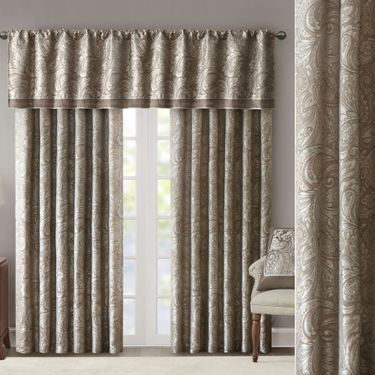 Aubrey Wide Tailored Curtain Pair TaupeImage
