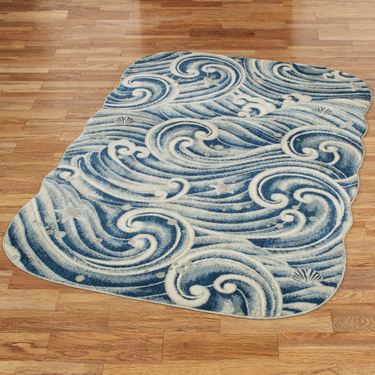 Rip Tide Rectangle Rug BlueImage