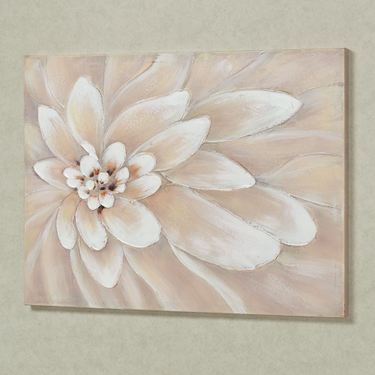 Bursting Bloom Canvas Wall Art Off WhiteImage