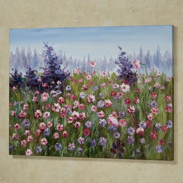 Field of Wildflowers Canvas Wall Art Multi PastelImage