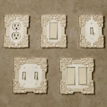 Fleurista Single Switch Ivory/GoldImage