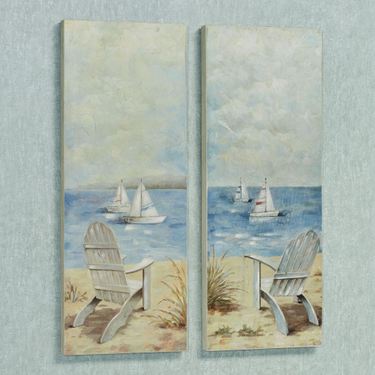 Setting Sail Wall Art Plaques Multi Cool Set of TwoImage