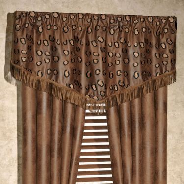 Serengeti Embroidered Ascot Valance Multi Warm 60 x 22Image