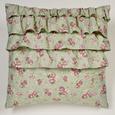 Cordial Garden Ruffled Sham Celadon EuropeanImage