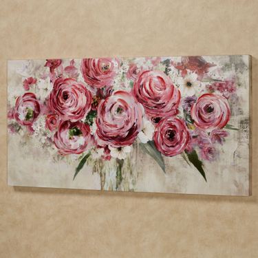 Rosa Impressions Floral Canvas Wall Art Multi BrightImage