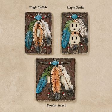 Feathers Single Switch BrownImage