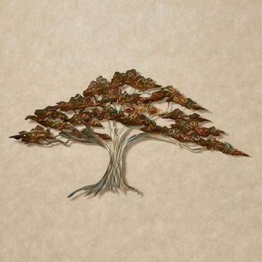 Oak Tree Wall Sculpture Multi MetallicImage