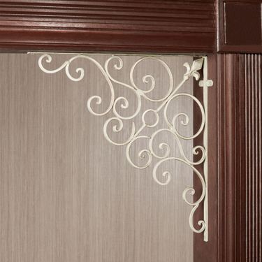 Annamae Corner Door Bracket Pair Creamy GoldImage
