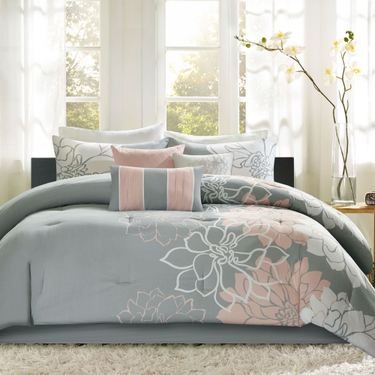 Amaryllis Comforter Bed Set SalmonImage