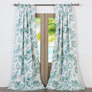 Cruz Lined Tailored Curtain Pair Turquoise 84 x 84Image