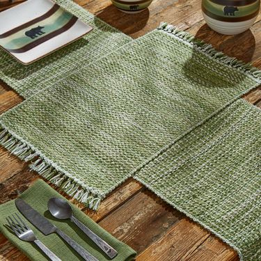 Tweed Basics Table Runner Dark Green 13 x 54Image