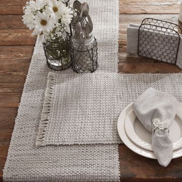 Tweed Basics Table Runner Ivory 13 x 54Image