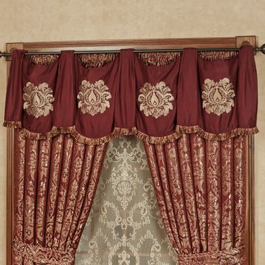 Palatial Wide Swag Valance Ruby 74 x 20Image