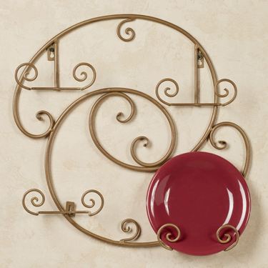 Laylla Petite Plate Rack Satin Gold Four PlateImage