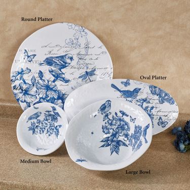 Indigo Cotton Melamine Medium Bowl BlueImage