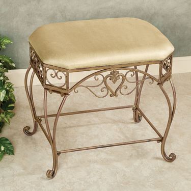 Aldabella Vanity Bench Satin GoldImage