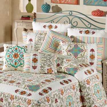 Cote d Azur Embroidered Sham Light CreamImage