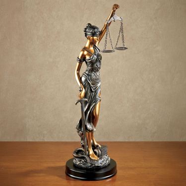 Themis Blind Justice Statue BronzeImage