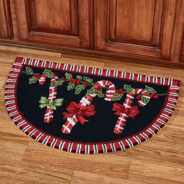 Candy Cane Garland Slice Accent Rug Black 33 x 21Image