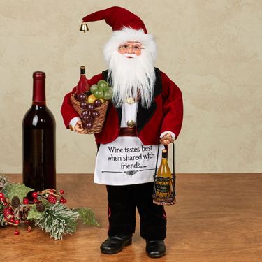 Wine Steward Santa Figure RedImage
