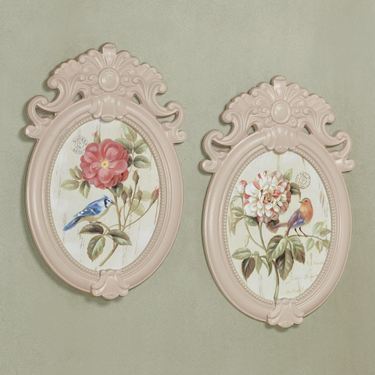 Darby Floral Wall Plaques Multi Pastel Set of TwoImage