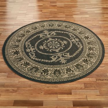 Antique Medallion Round Rug 76 RoundImage