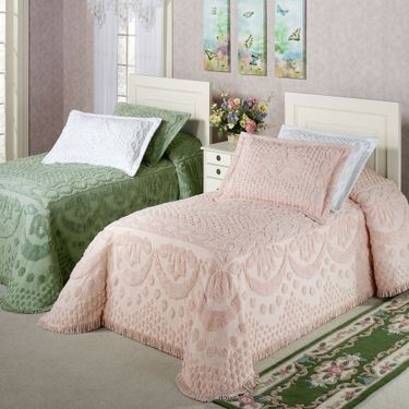 Kingston Pastel Tufted Chenille BedspreadImage