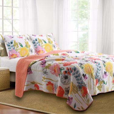 Watercolor Dream Quilt Set Multi CoolImage