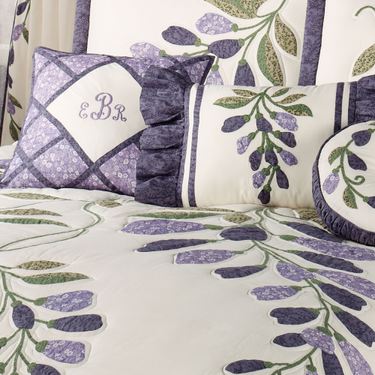 Wisteria Garden Rectangle Pillow Light Cream RectangleImage